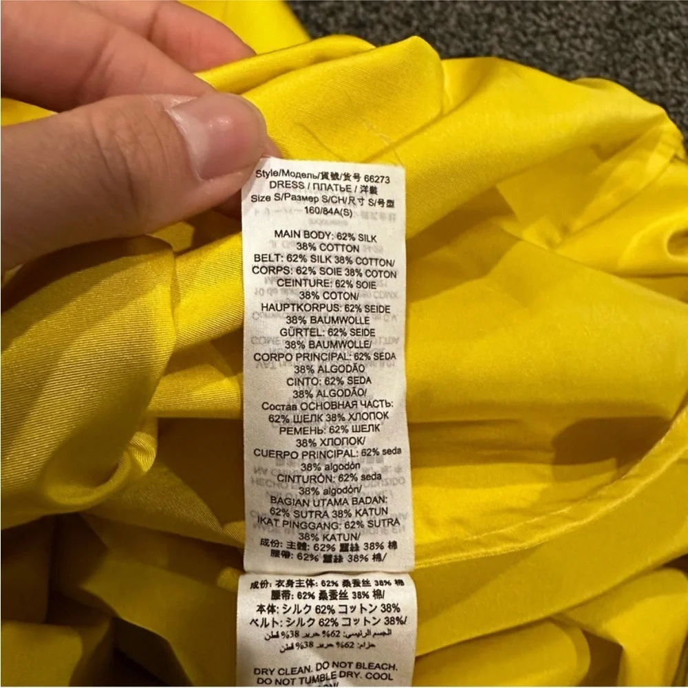 Tory Burch smocked shoulder dress - flaming yellow - Picture 10 of 15